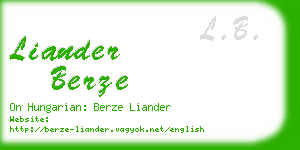 liander berze business card